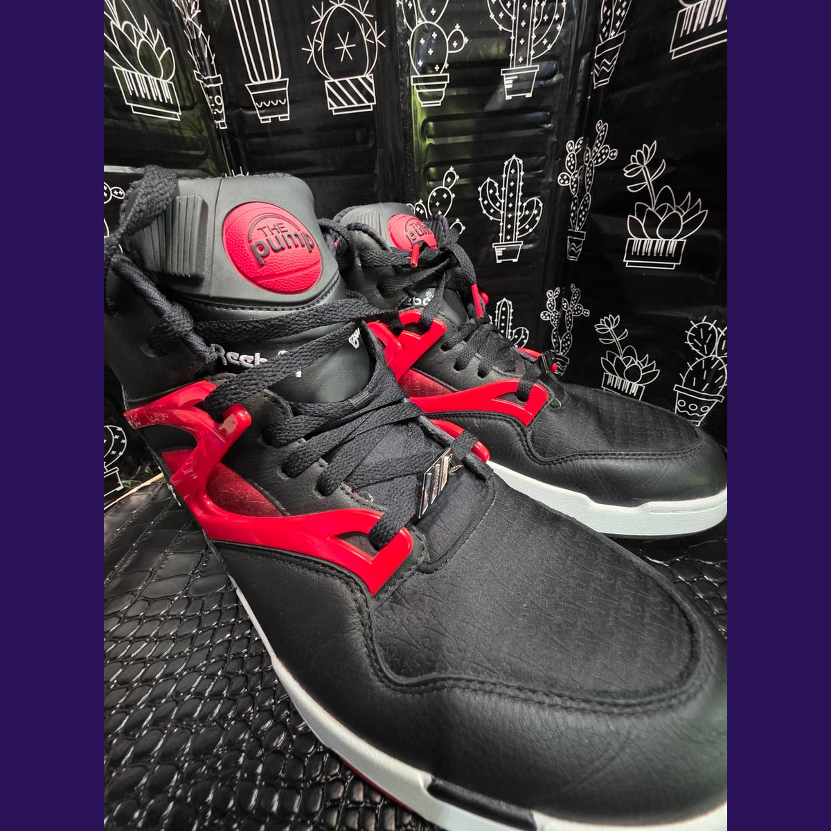Reebok Pump Omni Zone II Anuel AA Authentic Black Red | US Men's