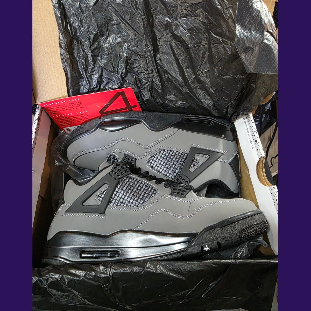 Jordan 4 “Travis Scott – Stone” — Design Inspired — US 11 – Sole 