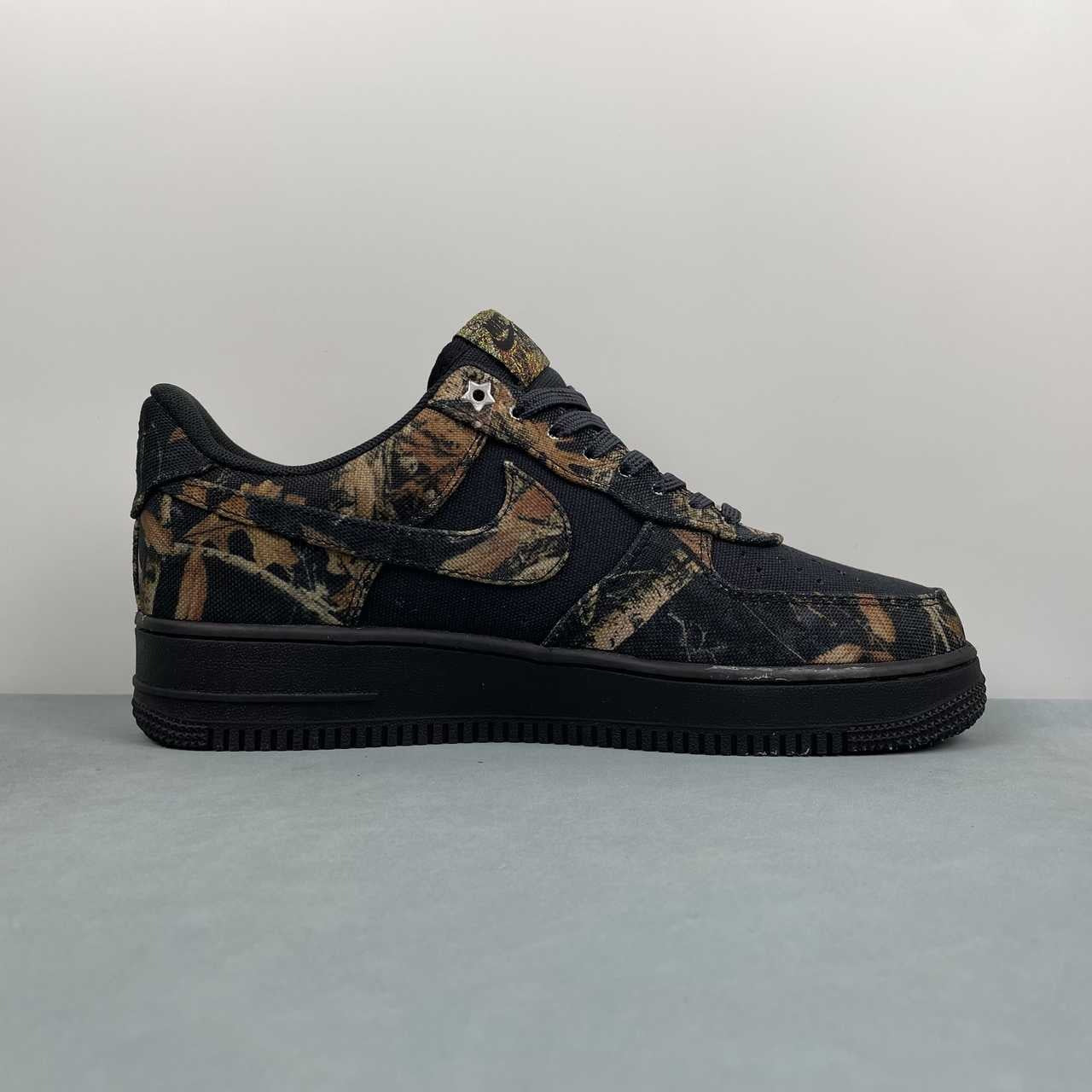 Air Force 1 - Design-Inspired "RealTree" Black - Camo Canvas Custom Tribute Build AF1-039