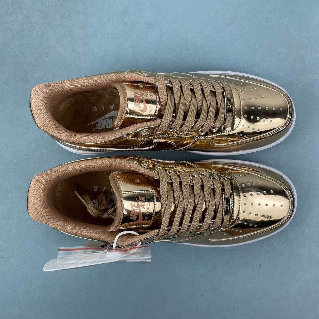 Air Force 1 – Design-Inspired "24 Karats" Metallic Gold Custom Tribute Build AF1-025