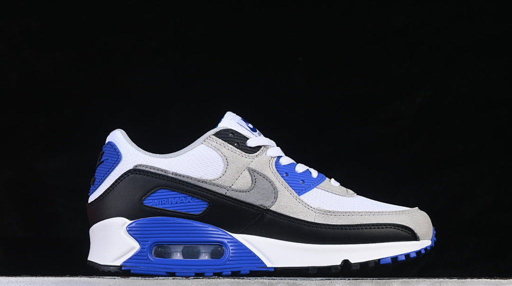Air Max 90 Design-Inspired - "Hyper Blue" "White/Grey/Blue" Custom Tribute - AM90-HYPBLU-008