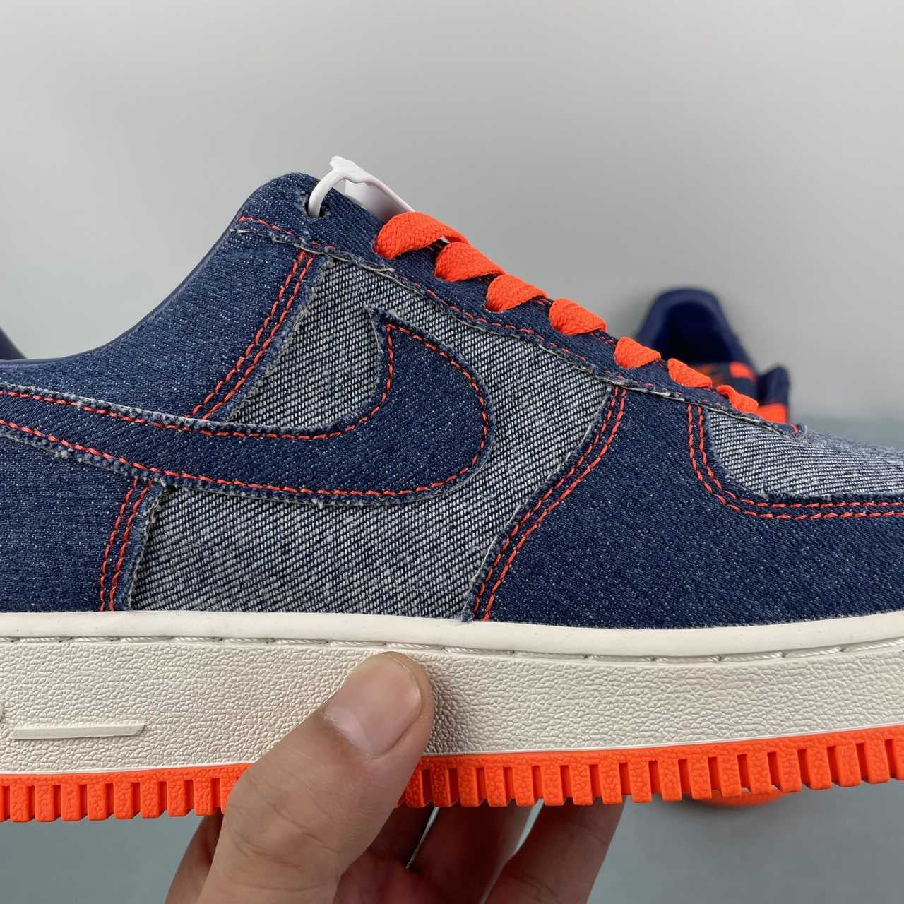 Air Force 1 – Design-Inspired "Kobe - Denims" Navy/Orange Custom Tribute Build AF1-027