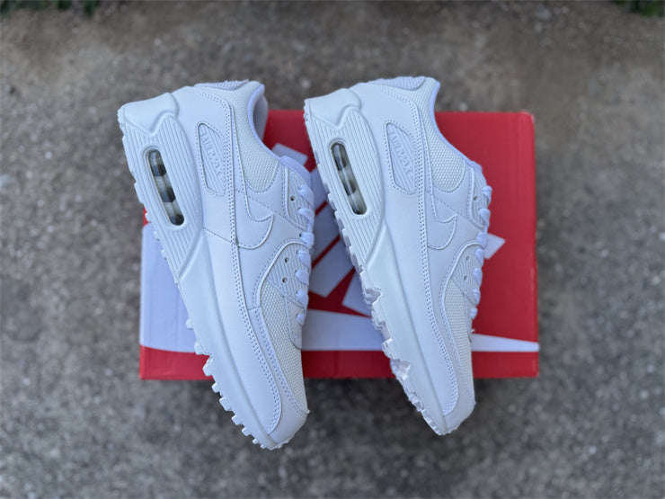 Air Max 90 Design-Inspired - "Triple White" "White" Custom Tribute - AM90-TRIWHITE-004