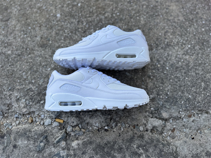 Air Max 90 Design-Inspired - "Triple White" "White" Custom Tribute - AM90-TRIWHITE-004