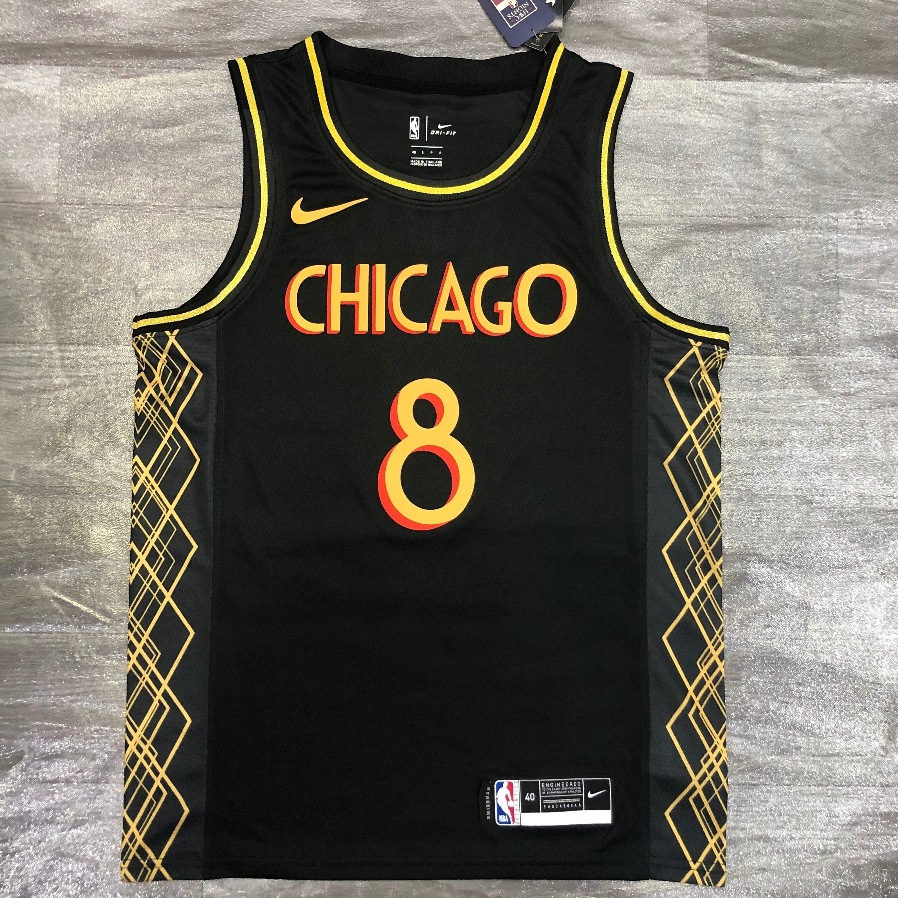 Chicago Bulls — Zach LaVine #8 City Edition Jersey (Black/Gold)