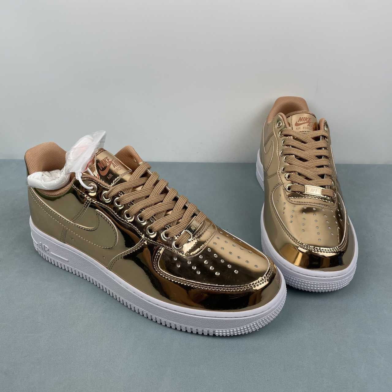 Air Force 1 – Design-Inspired "24 Karats" Metallic Gold Custom Tribute Build AF1-025