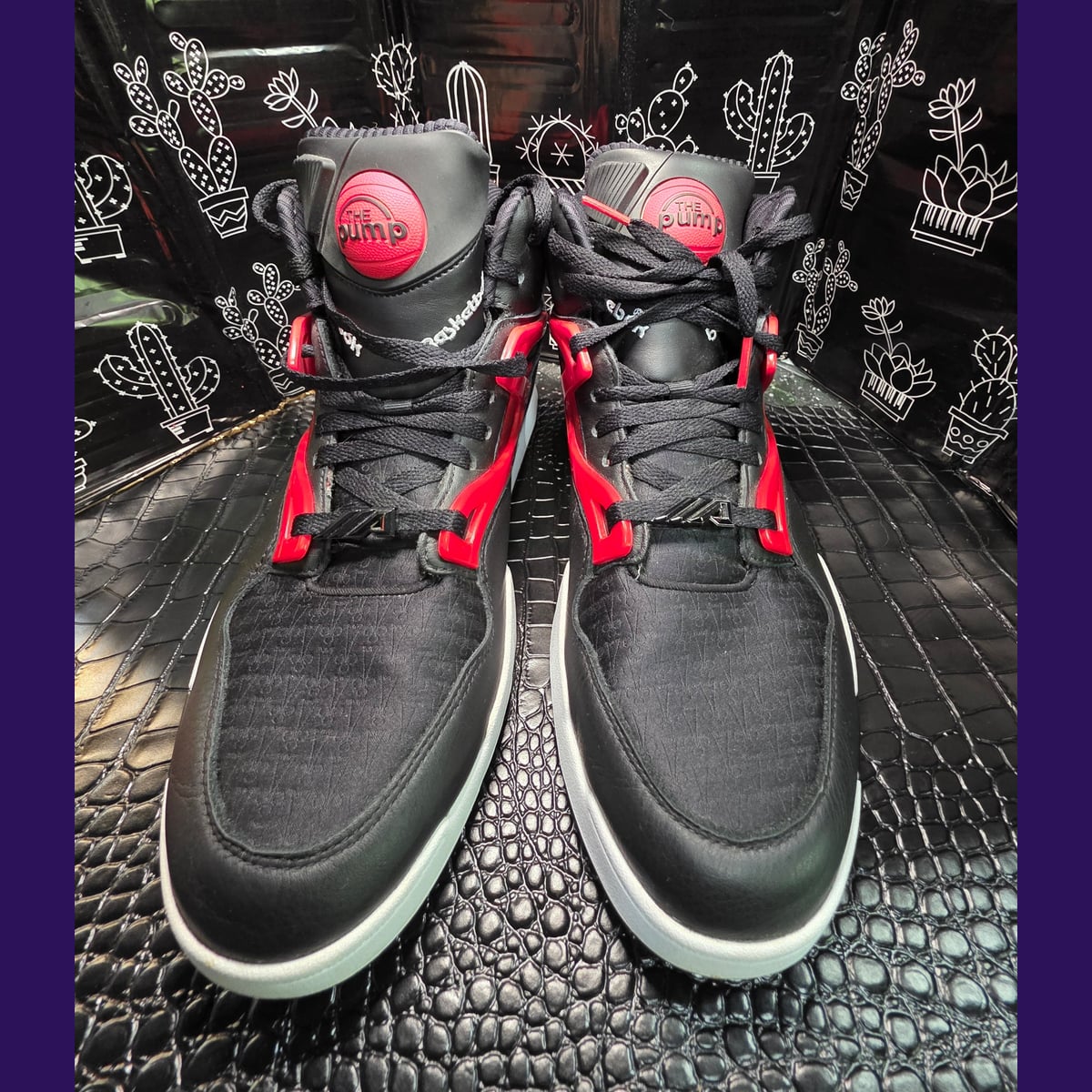 Reebok Pump Omni Zone II Anuel AA Authentic Black Red | US Men's