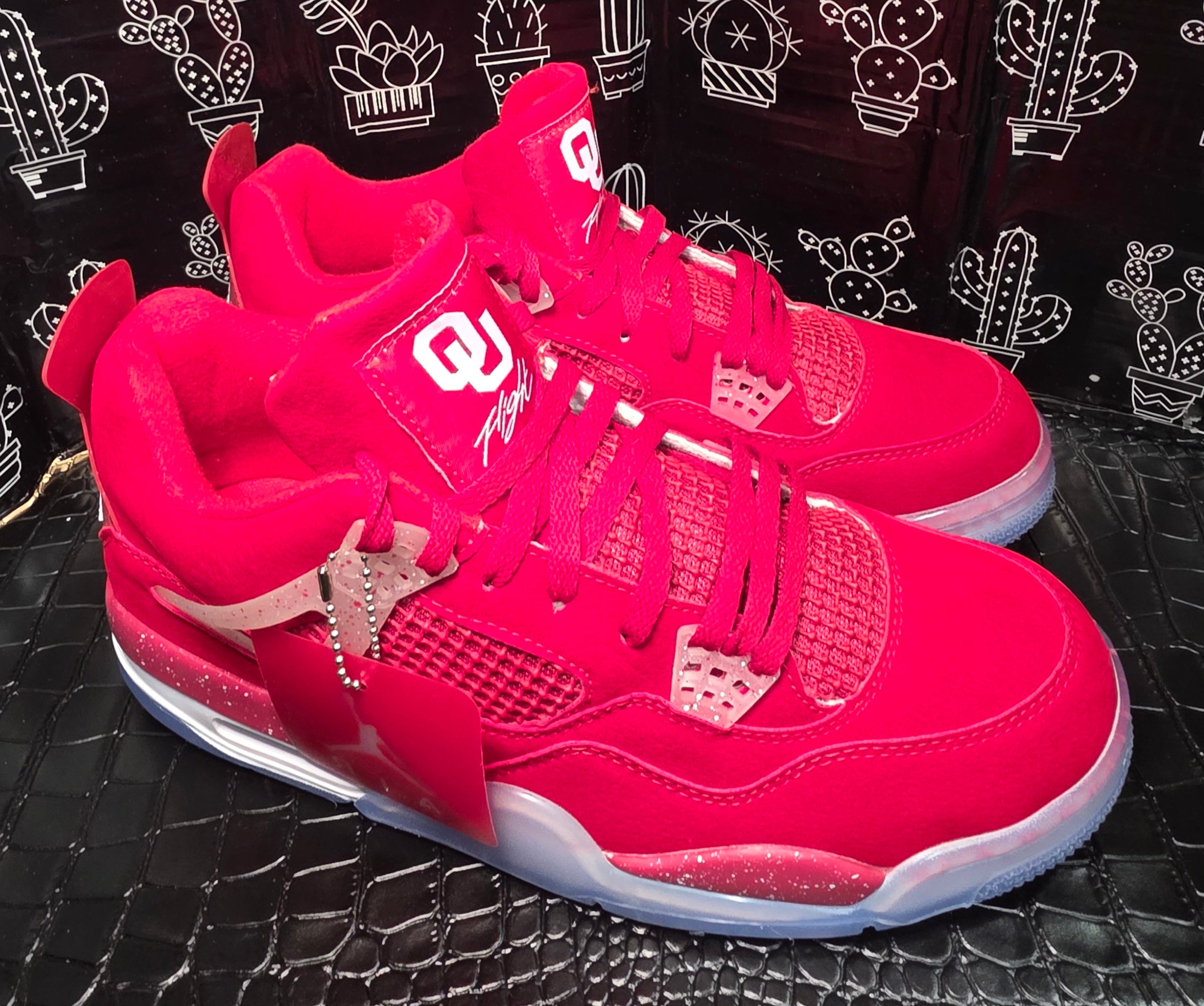 Jordan 4 “OKU Sooners” Design Inspired  US 11 — New (No Original Box)