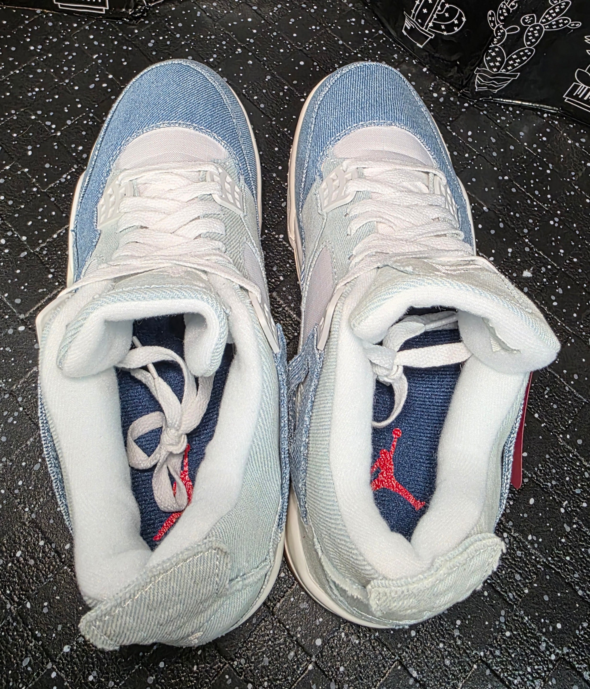 Jordan 4 “New Denims.” Inspired Design US 8 — New (Non original Box)