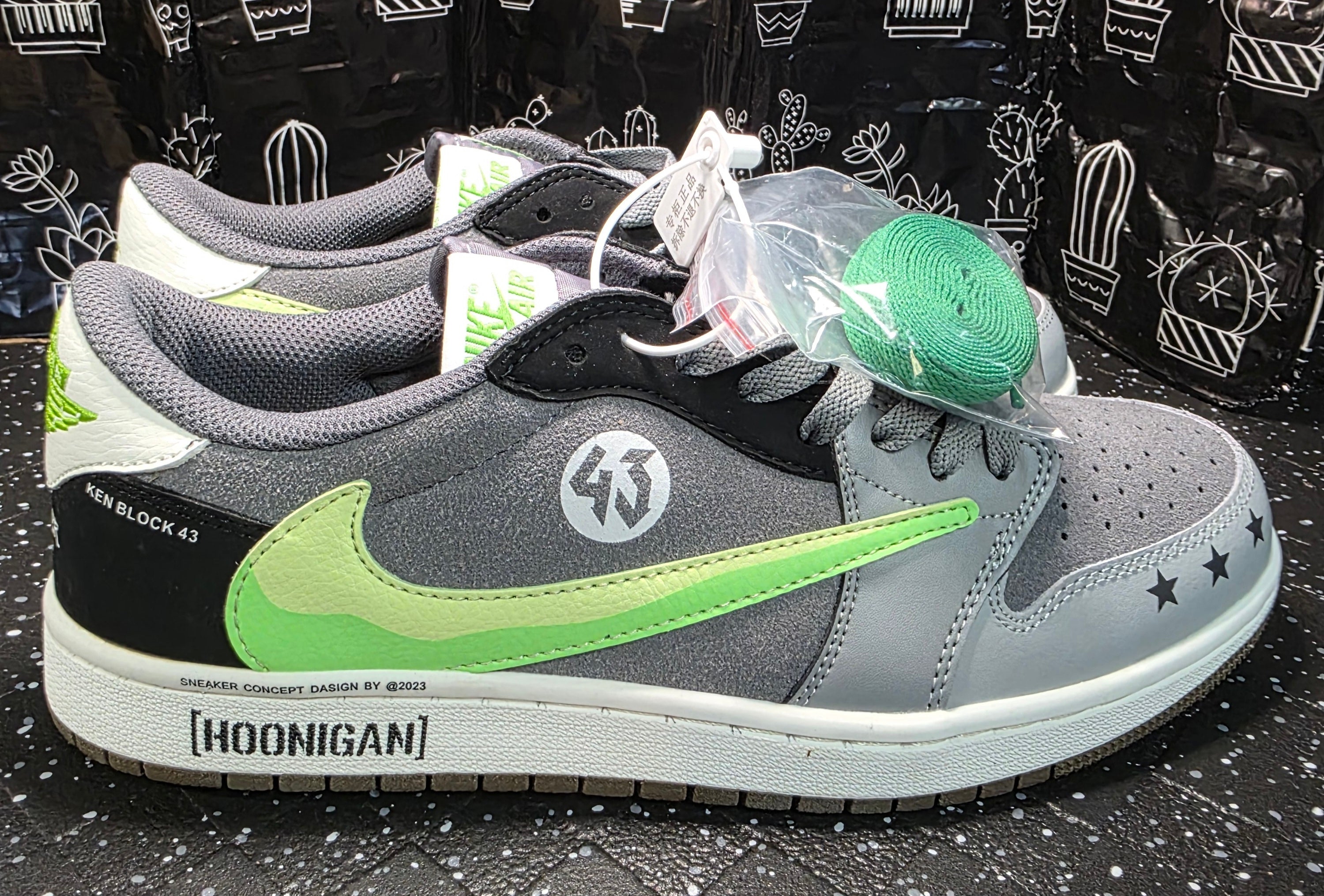 Jordan 1 Low “Travis Scott – Monster Energy × Ken Block × Hoonigan”  Fantasy Colorway — US 12 — New