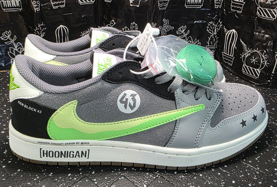 Jordan 1 Low “Travis Scott – Monster Energy × Ken Block × Hoonigan”  Fantasy Colorway — US 12 — New