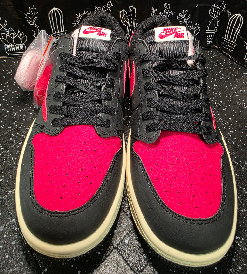 Jordan 1 Low “Travis Scott Inspired Design – Bred.”  Fantasy Colorway — US 11 &12 — New