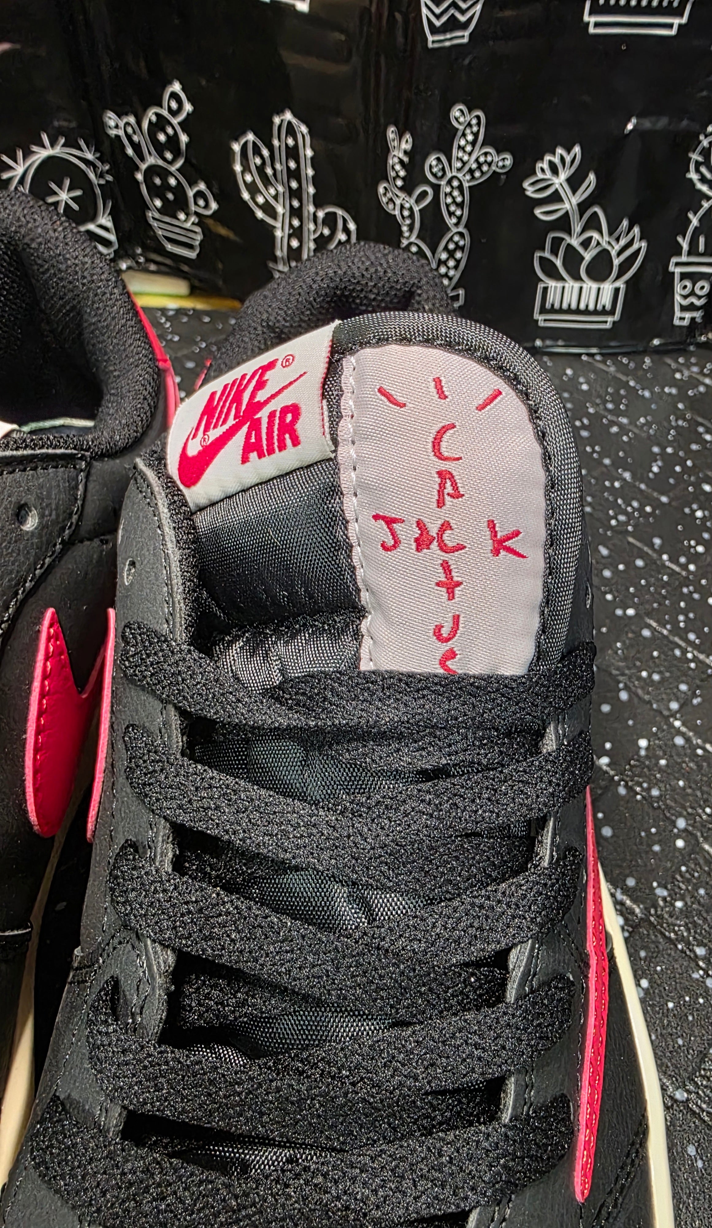 Jordan 1 Low “Travis Scott Inspired Design – Bred.” Fantasy