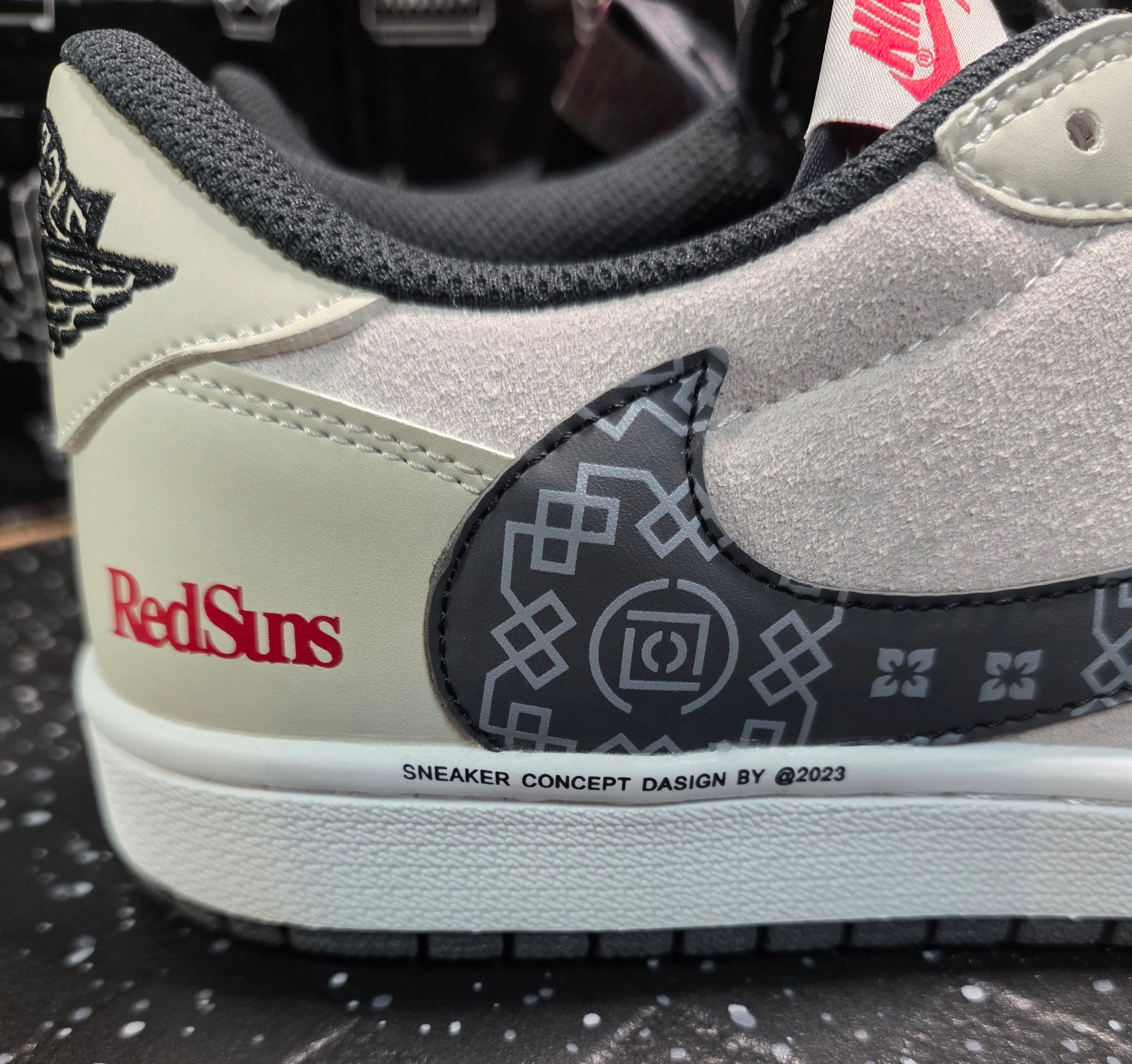 Jordan 1 Low “Travis Scott – Red Suns.”  Fantasy Colorway — US 11 — New