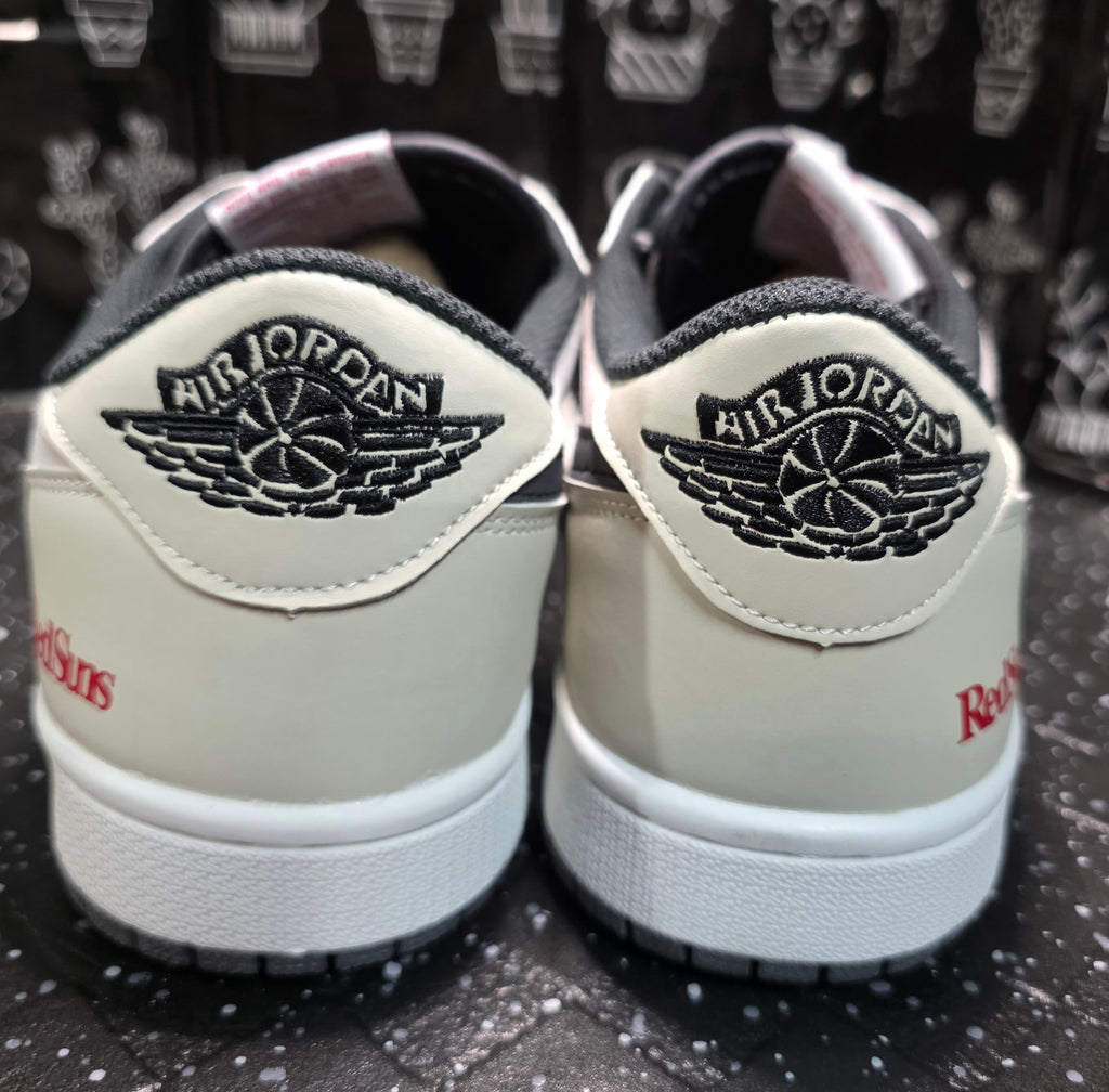 Jordan 1 Low “Travis Scott – Red Suns.”  Fantasy Colorway — US 11 — New