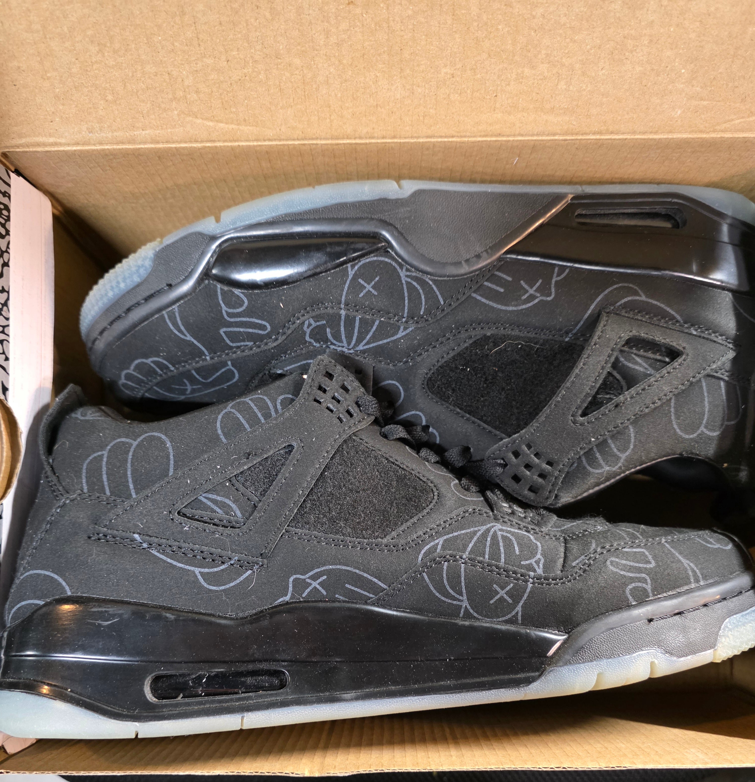 Jordan 4 “KAWS Black” — Design Inspired — US 11 — New