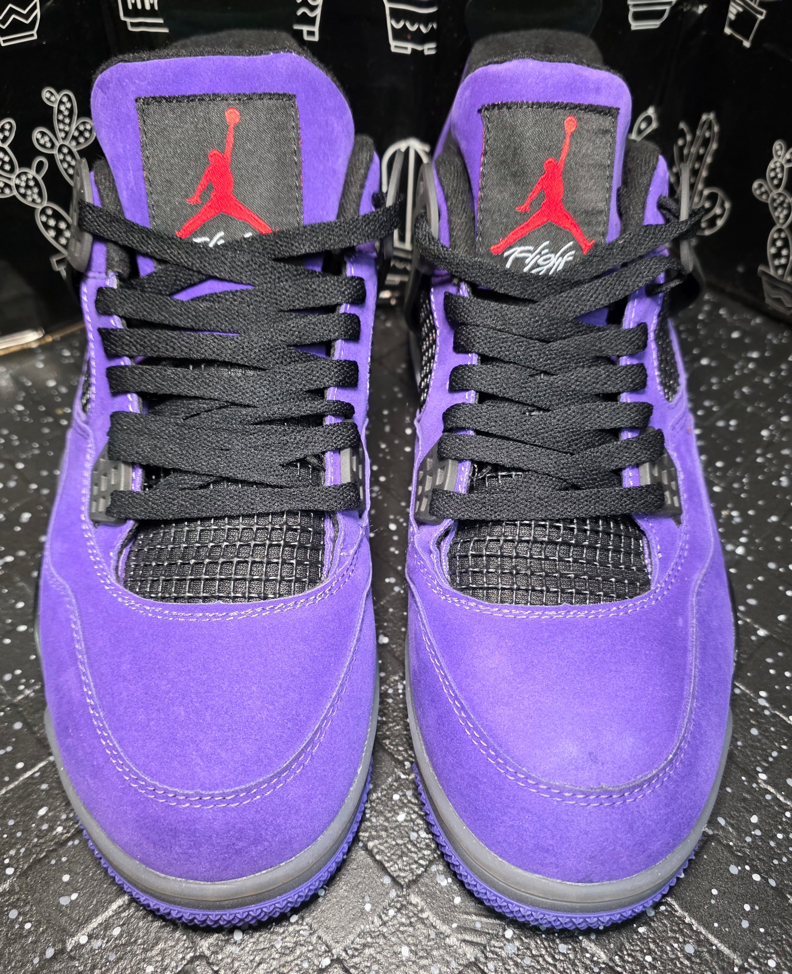 Jordan 4 “Travis Scott – Purple” "Friends and Family" — Design Inspired — US 11 — New
