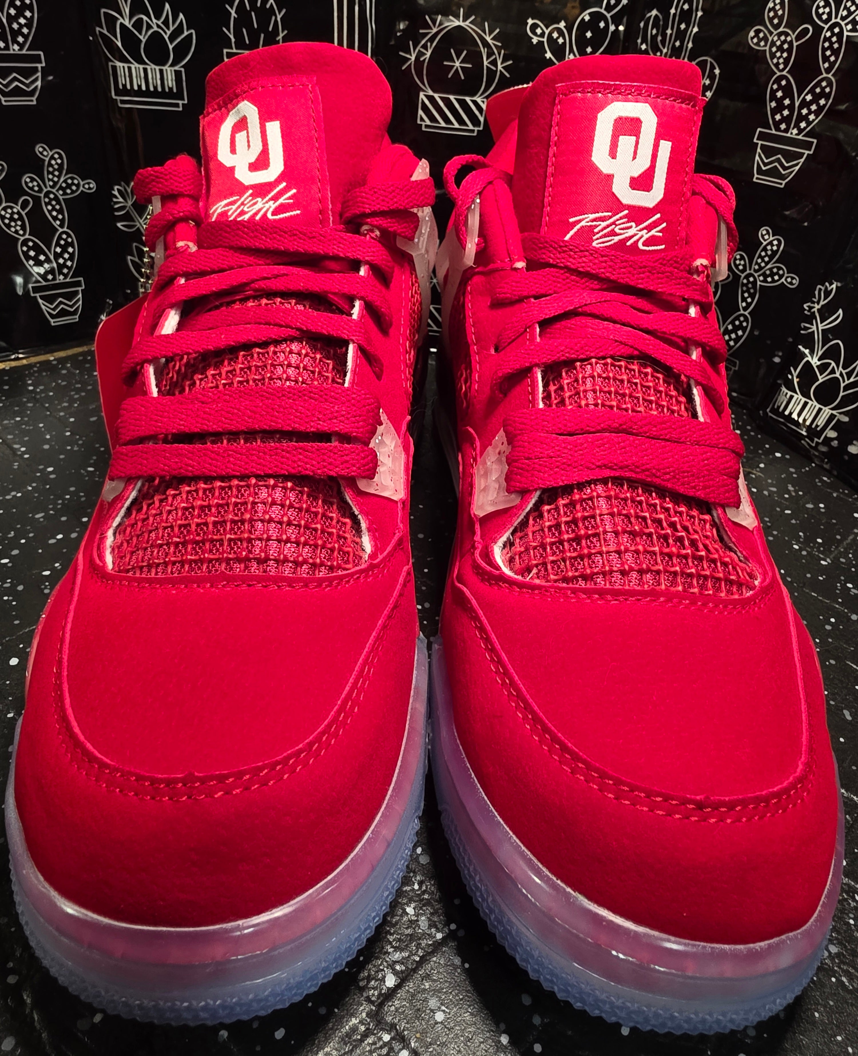 Jordan 4 “OKU Sooners” Design Inspired  US 11 — New (No Original Box)