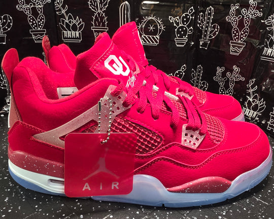 Jordan 4 “OKU Sooners” Design Inspired  US 11 — New (No Original Box)