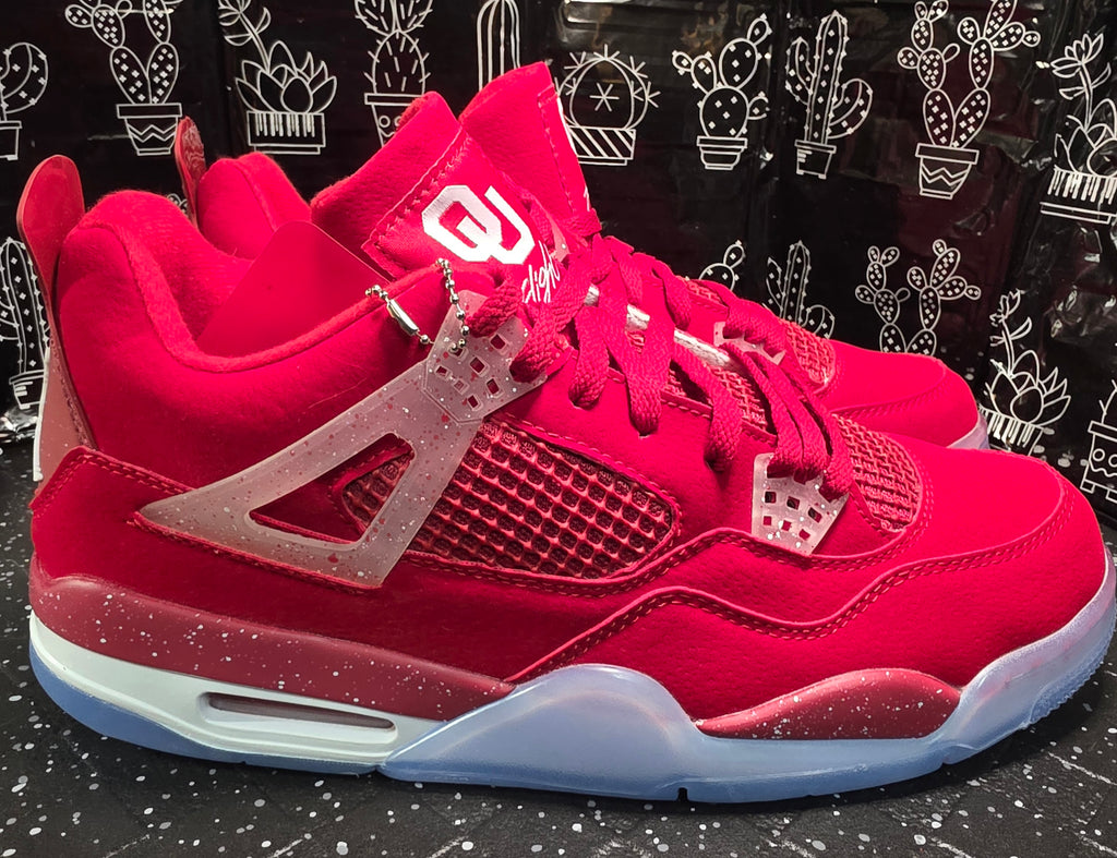 Jordan 4 “OKU Sooners” Design Inspired  US 11 — New (No Original Box)