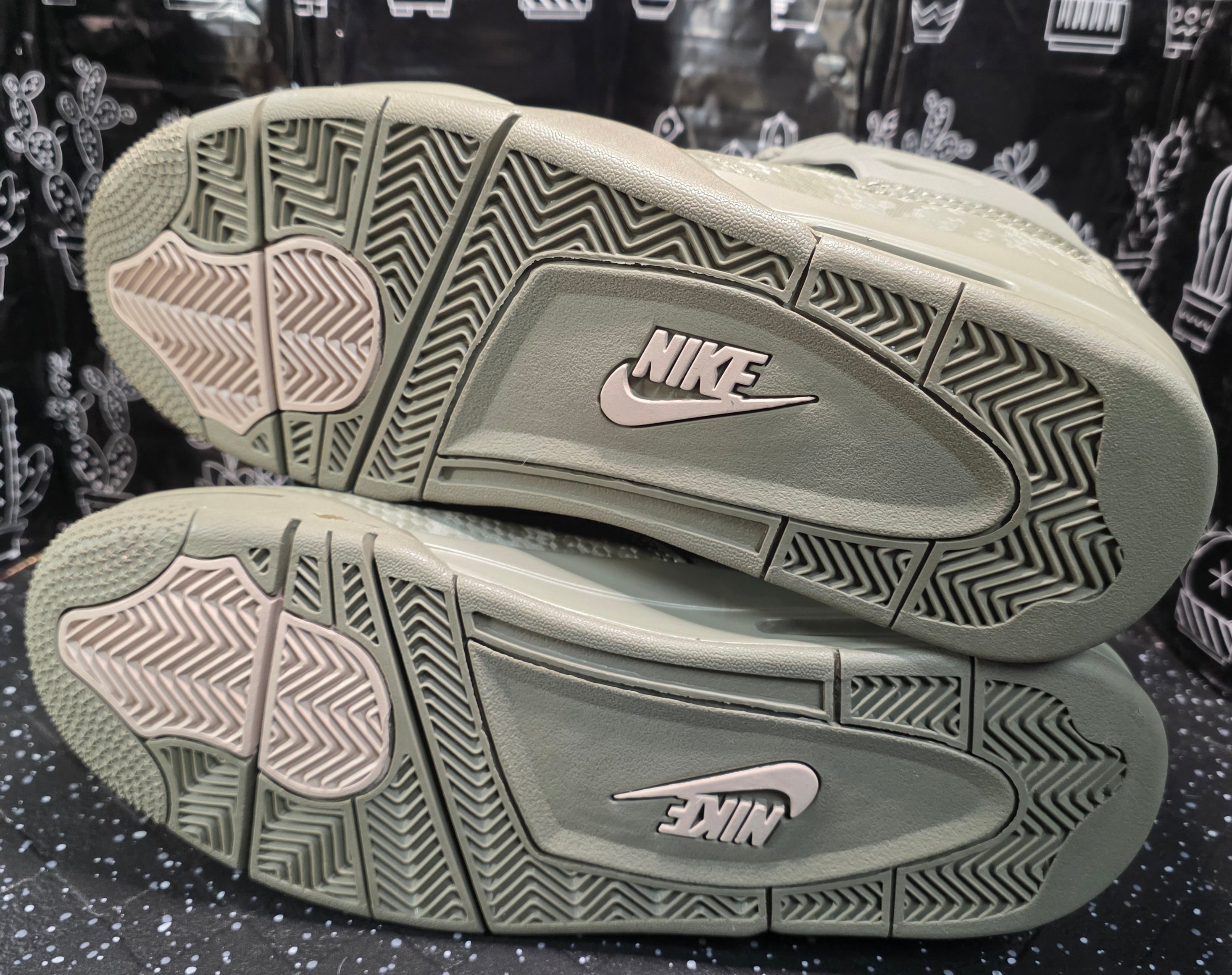 Jordan 4 “Army Mamba.” Fantasy Collab — Nigel Sylvester × Bike Bricks Inspired  US 11 — New (Custom Snake‑Scale Box Included)