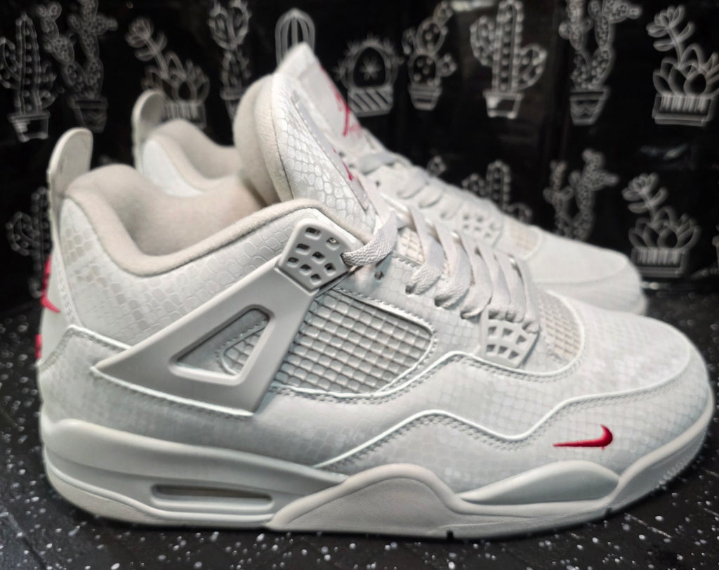 Jordan 4 “Gray Mamba.” Fantasy Collab — Nigel Sylvester × Bike Bricks Inspired  US 11 — New (Custom Snake‑Scale Box Included)