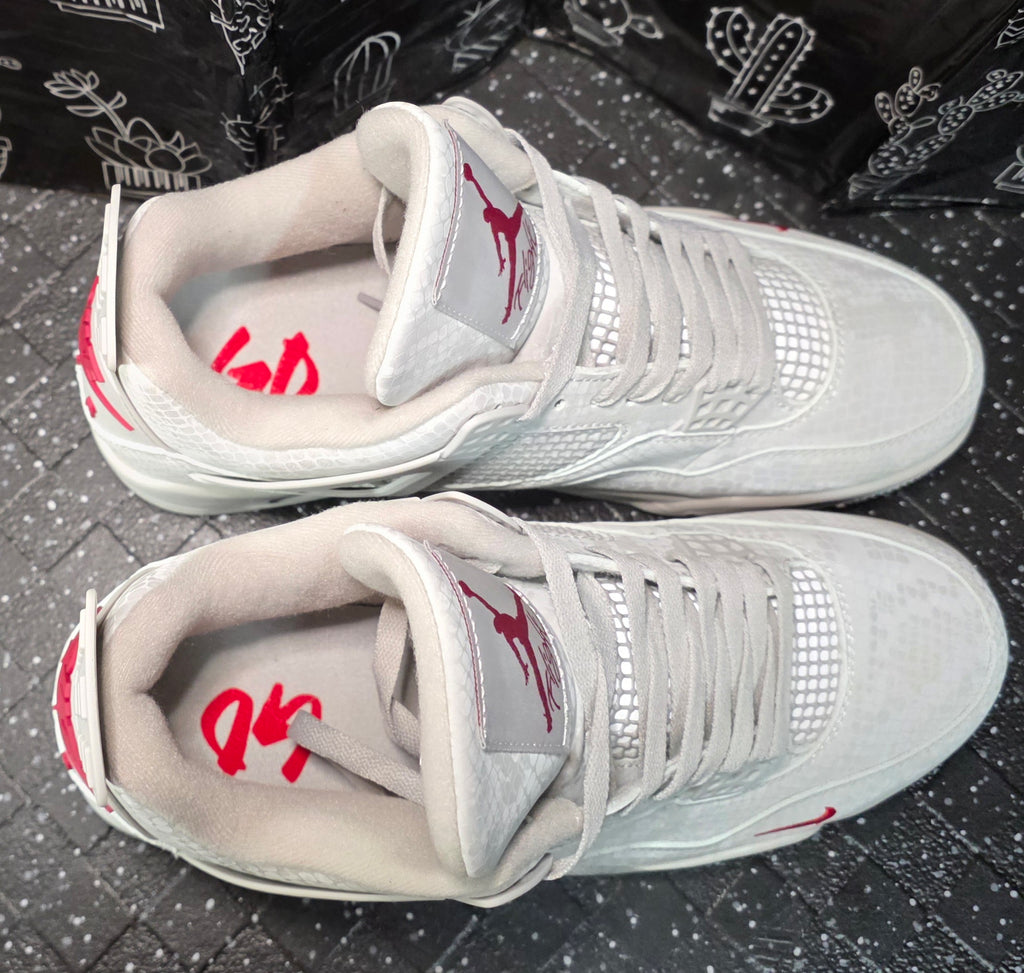 Jordan 4 “Gray Mamba.” Fantasy Collab — Nigel Sylvester × Bike Bricks Inspired  US 11 — New (Custom Snake‑Scale Box Included)