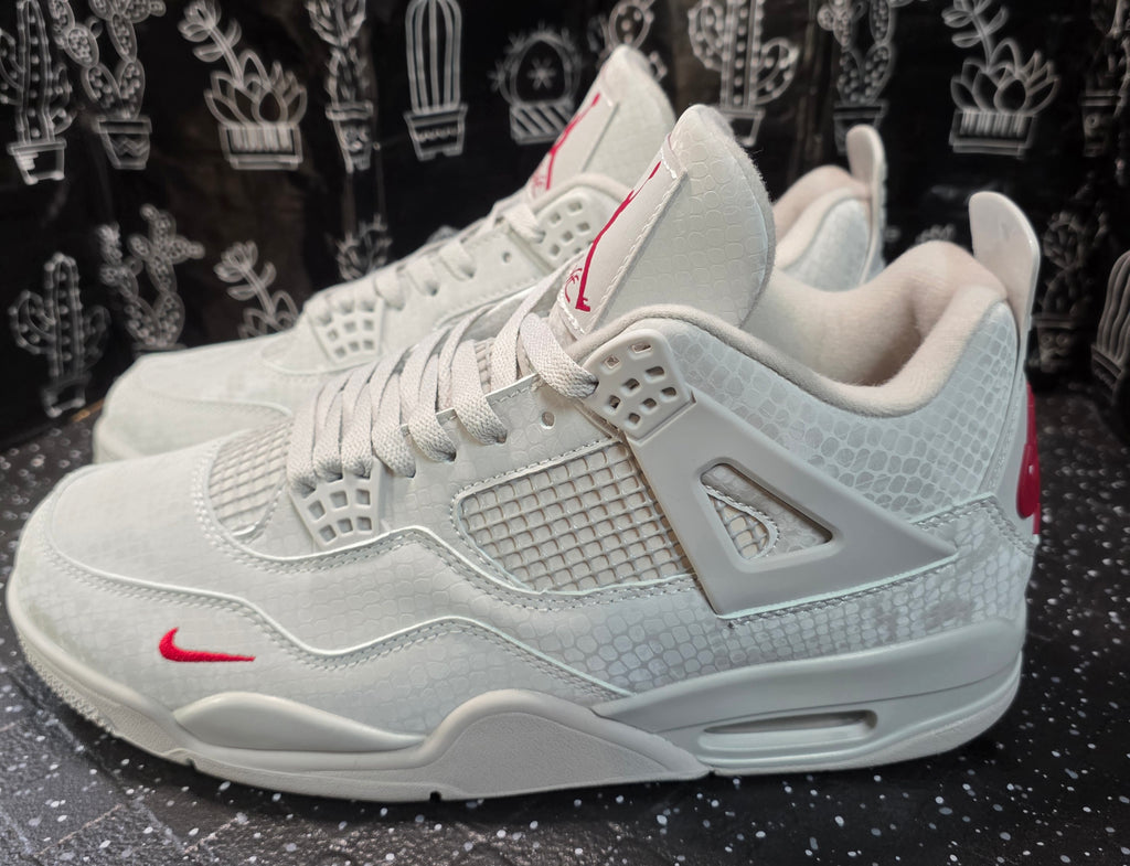 Jordan 4 “Gray Mamba.” Fantasy Collab — Nigel Sylvester × Bike Bricks Inspired  US 11 — New (Custom Snake‑Scale Box Included)