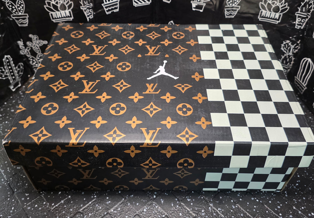 Jordan 4 “LV Beige.” Fantasy Designer Collab US 11 — New (Custom Box Included)
