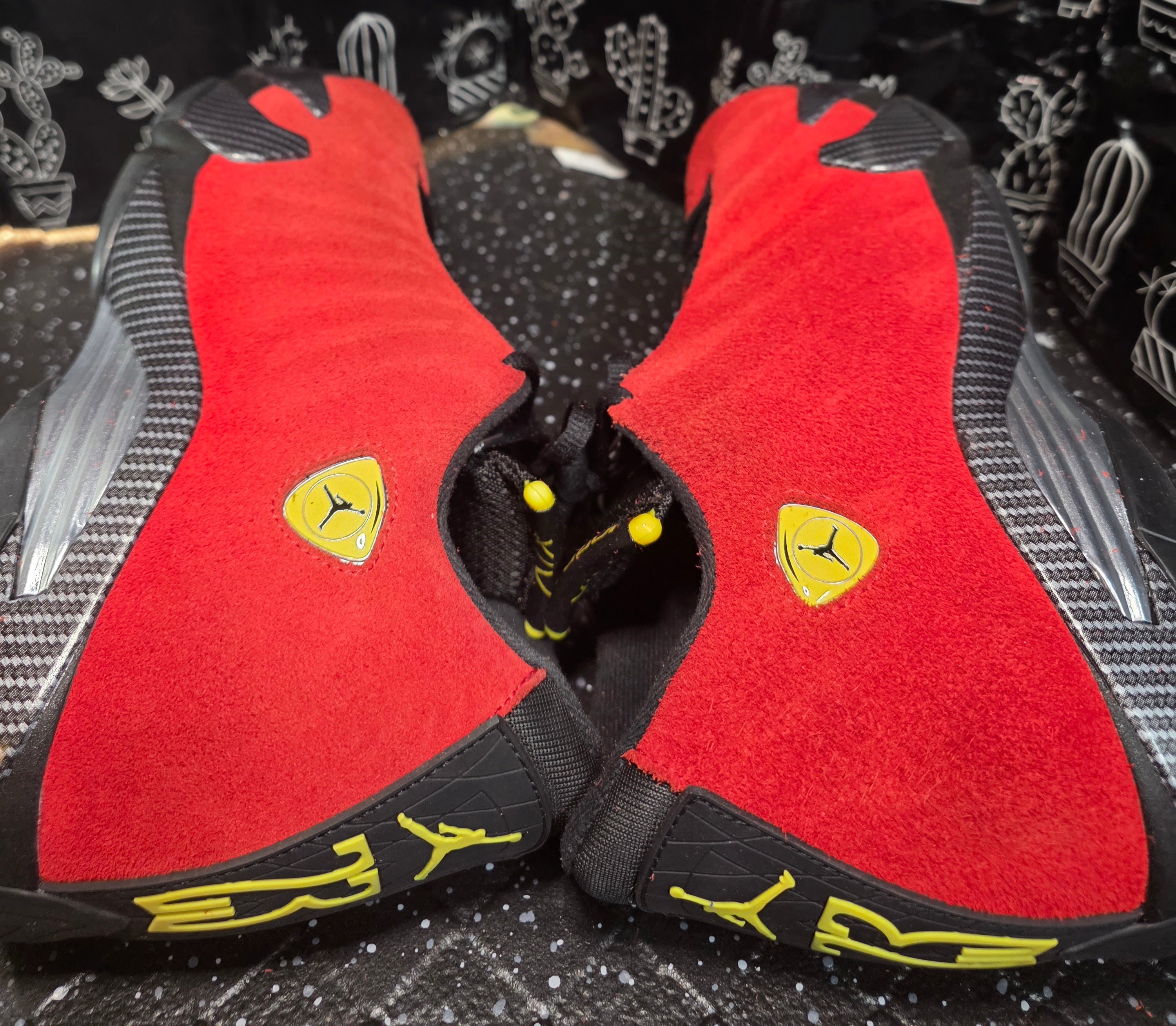 Jordan 14 “Ferrari.” 1:1 Inspired Build  US 13 — New (Original Box Included)