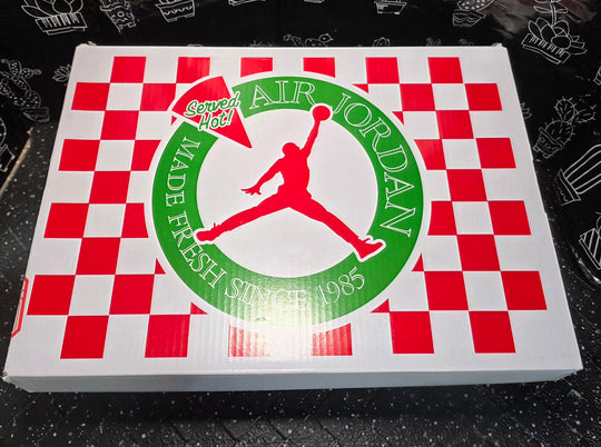 Jordan 4 “Pizzas” Inspired Design  US 11 — New With Themed Box