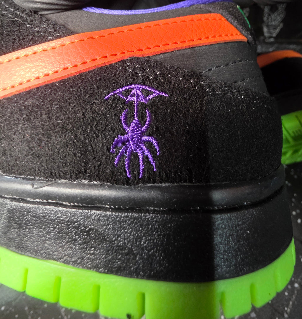 Nike SB Dunk Low Inspired design “Halloween"  "Spider & Web Customs.”  — US 11 — New