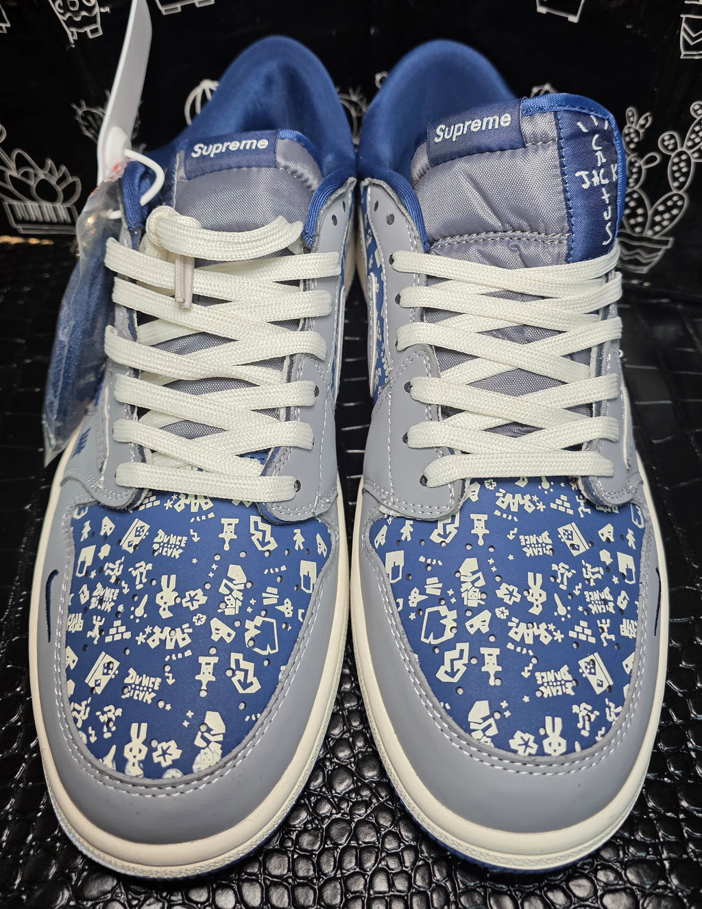 Jordan 1 Low “Travis Scott × Undefeated × Supreme Inspired”  Fantasy Build — US 11 — New