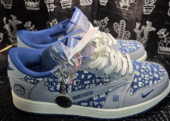 Jordan 1 Low “Travis Scott × Undefeated × Supreme Inspired”  Fantasy Build — US 11 — New