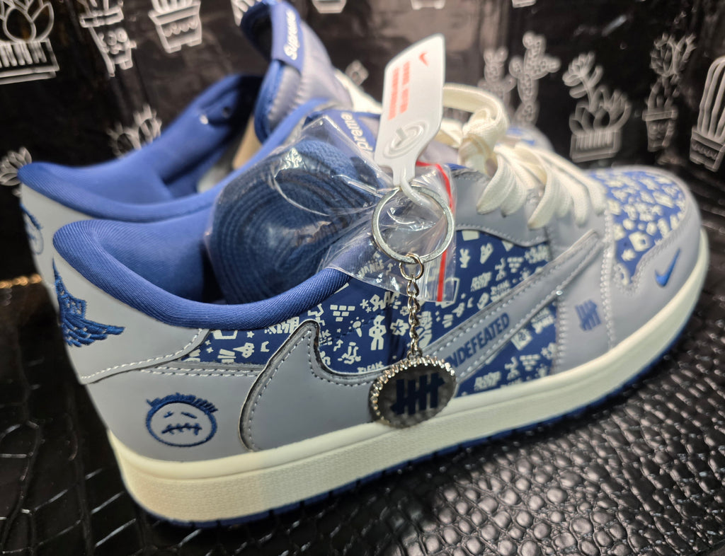 Jordan 1 Low “Travis Scott × Undefeated × Supreme Inspired”  Fantasy Build — US 11 — New