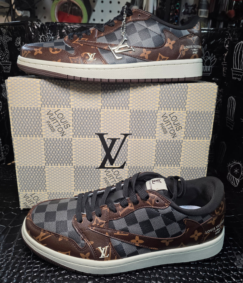 Jordan 1 Low “Cactus Jack-Designer Styled"- fantasy collab-Brown US 11 — New