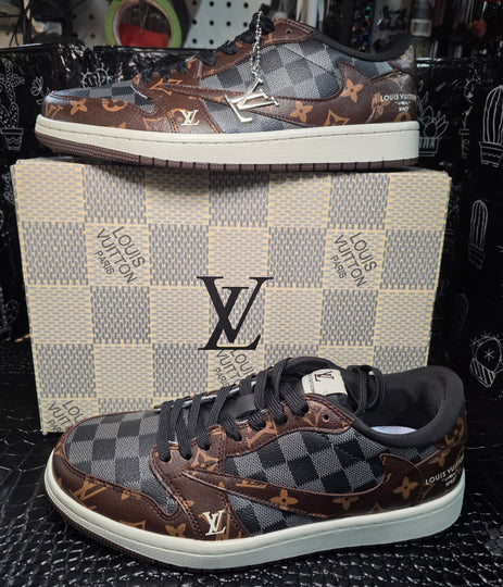 Jordan 1 Low “Cactus Jack-Designer Styled"- fantasy collab-Brown US 11 — New