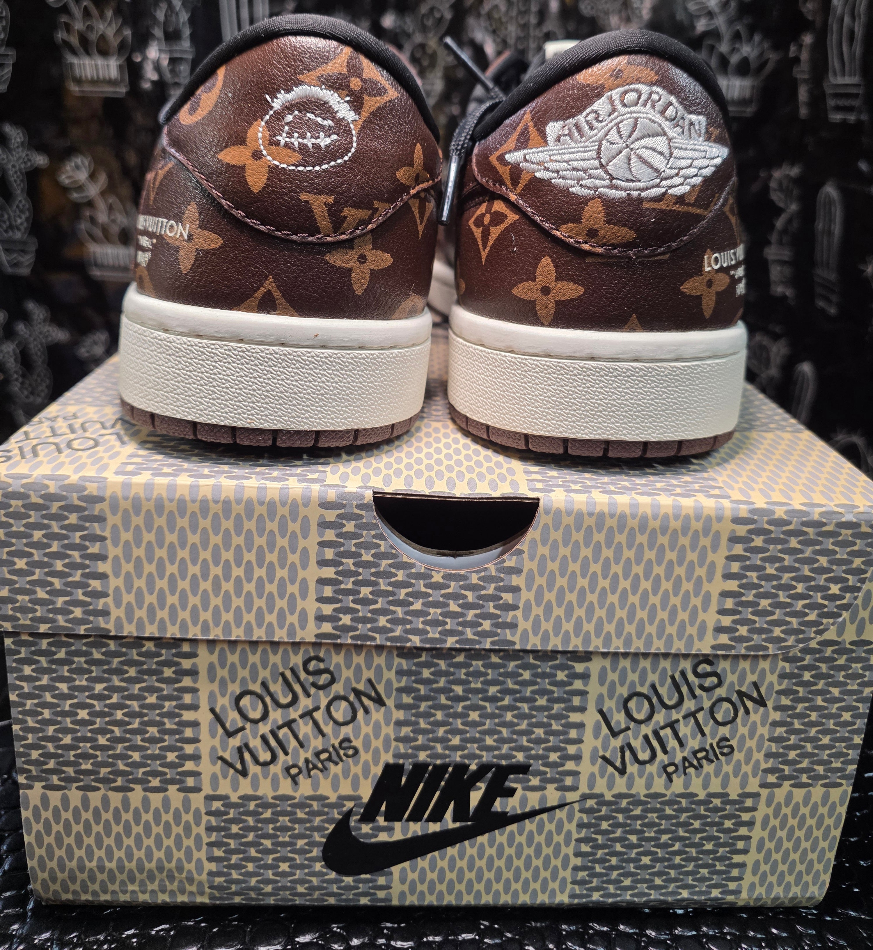 Jordan 1 Low “Cactus Jack-Designer Styled"- fantasy collab-Brown US 11 — New