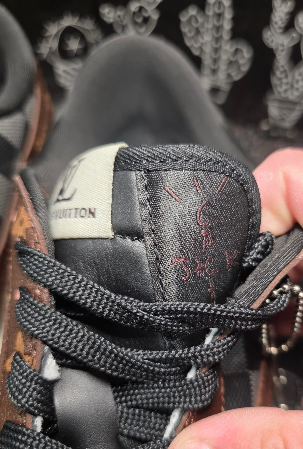 Jordan 1 Low “Cactus Jack-Designer Styled"- fantasy collab-Brown US 11 — New