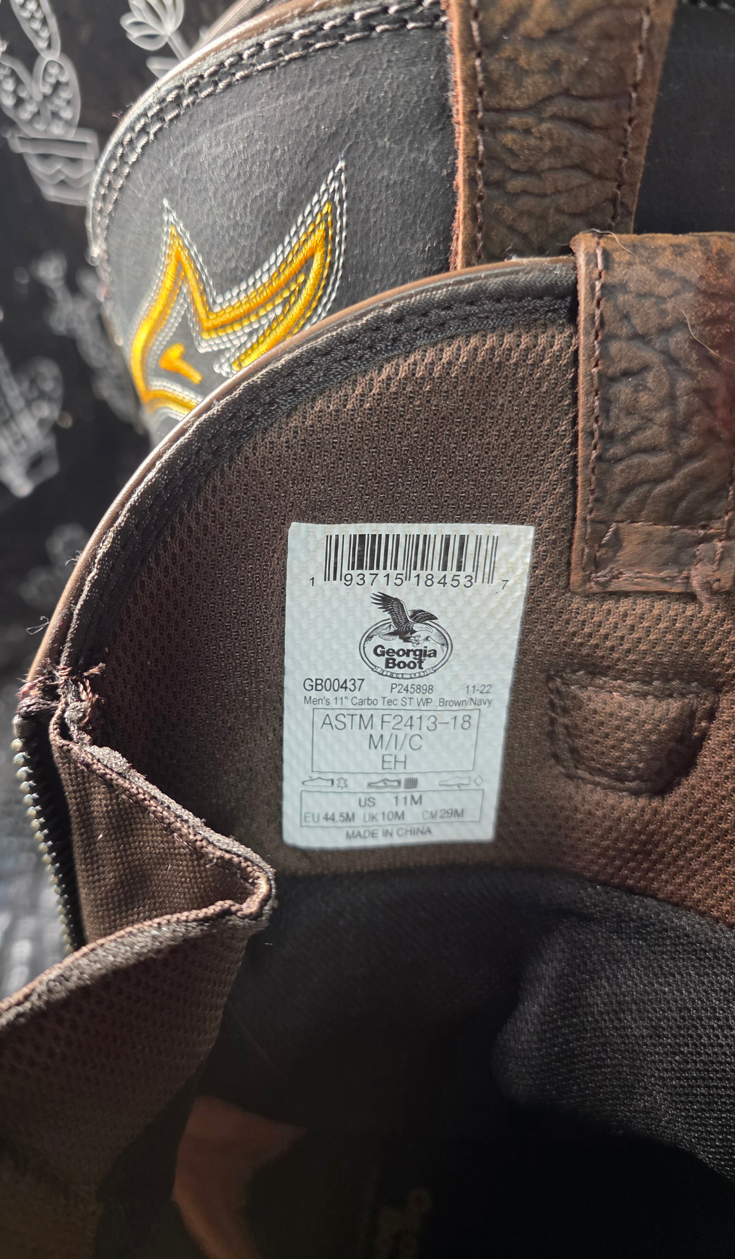 Georgia Boot Carbo‑Tec LT Wellington Pull‑On Work Boots — US 11 — New