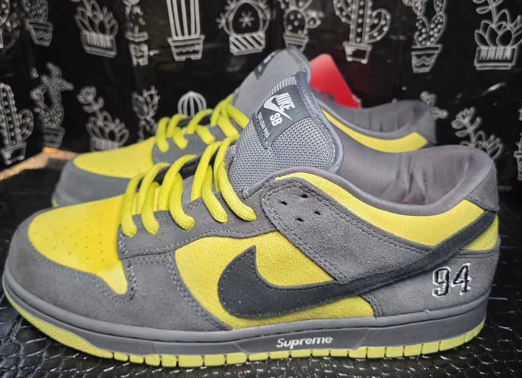 Nike SB Dunk Low “Supreme Inspired – Mustard &amp; Gray Suede.”  Top Mid Tier — US 11 — New