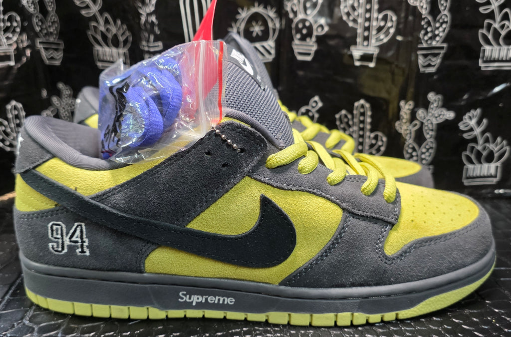 Nike SB Dunk Low “Supreme Inspired – Mustard &amp; Gray Suede.”  Top Mid Tier — US 11 — New
