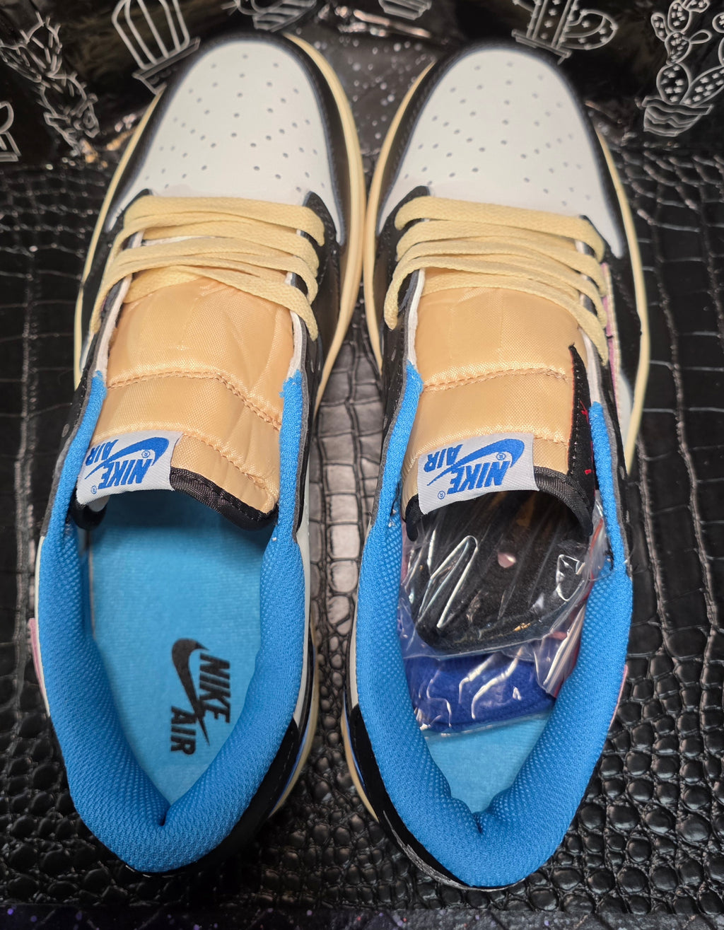 Jordan 1 Low “Travis Scott – Fragment Inspired.”  Replicated Design — Mid / Upper Mid Tier — US 11 &amp; 12 — New (No Box)