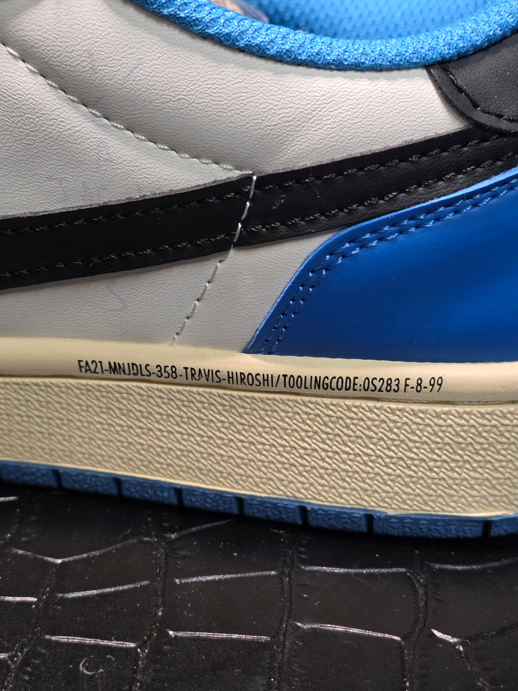 Jordan 1 Low “Travis Scott – Fragment Inspired.”  Replicated Design — Mid / Upper Mid Tier — US 11 &amp; 12 — New (No Box)