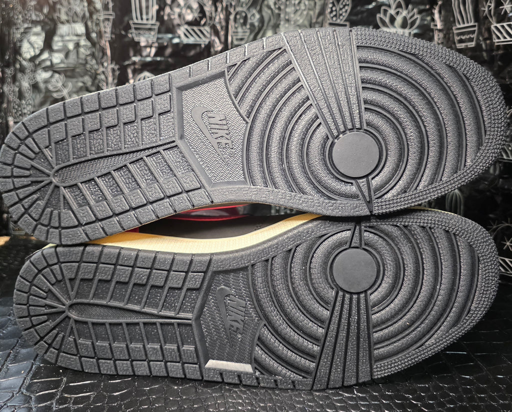 Jordan 1 Low “Travis Scott Inspired Design – Bred.”  Fantasy Colorway — US 11 &12 — New