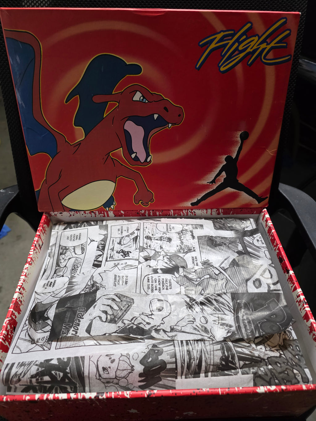 Jordan 4 “Pokémon – Charizard Inspired” – Fantasy Lineup – Sizes 10.5 &amp; 12 – New – Character Box Included