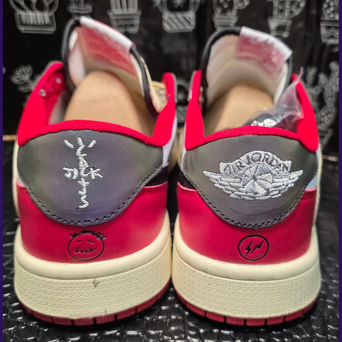 Jordan 1 Low “Travis Scott × Fragment Inspired Design – Red &amp