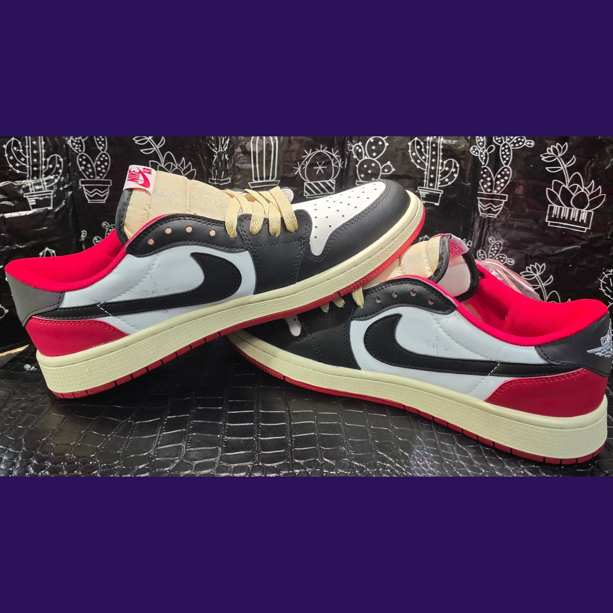 Jordan 1 Low “Travis Scott × Fragment Inspired Design – Red &amp