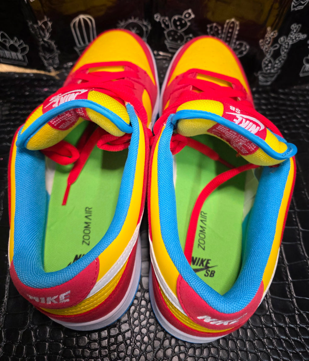 SB Dunk Low "Bart Simpson"‑Styled Colorway — US 11 — Worn Once