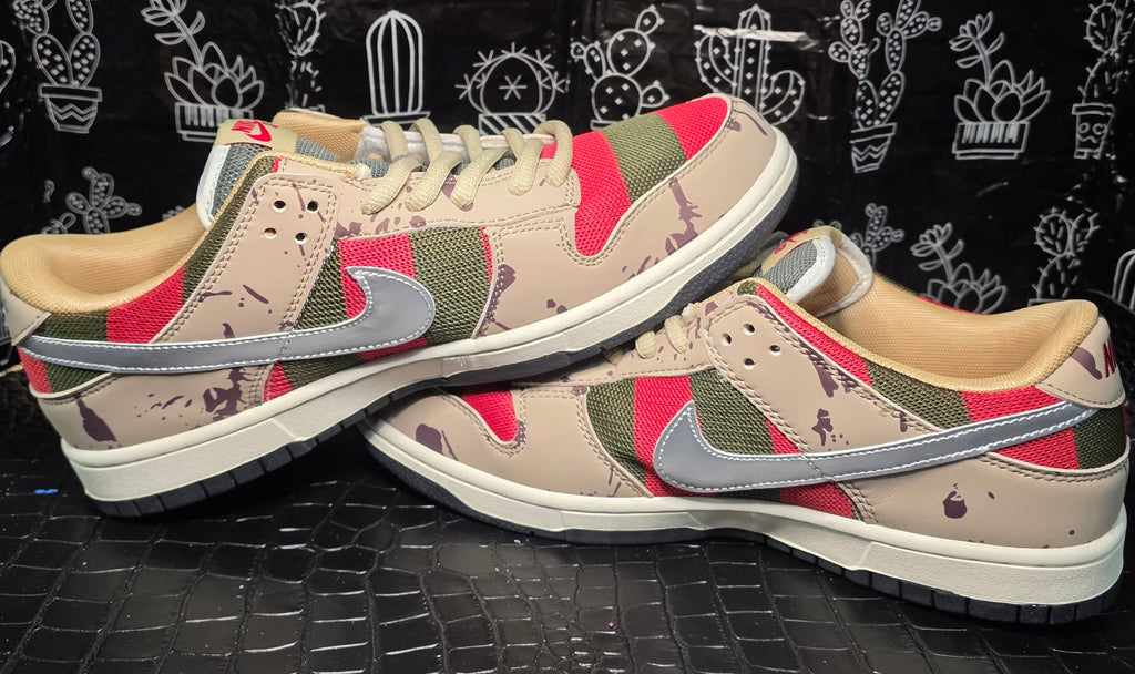 Freddy Krueger SB Dunk – Horror‑Inspired Fan Build – US 11 – New
